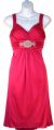 Ruched Overlap Bust Short Formal Party Dress in Fuchsia